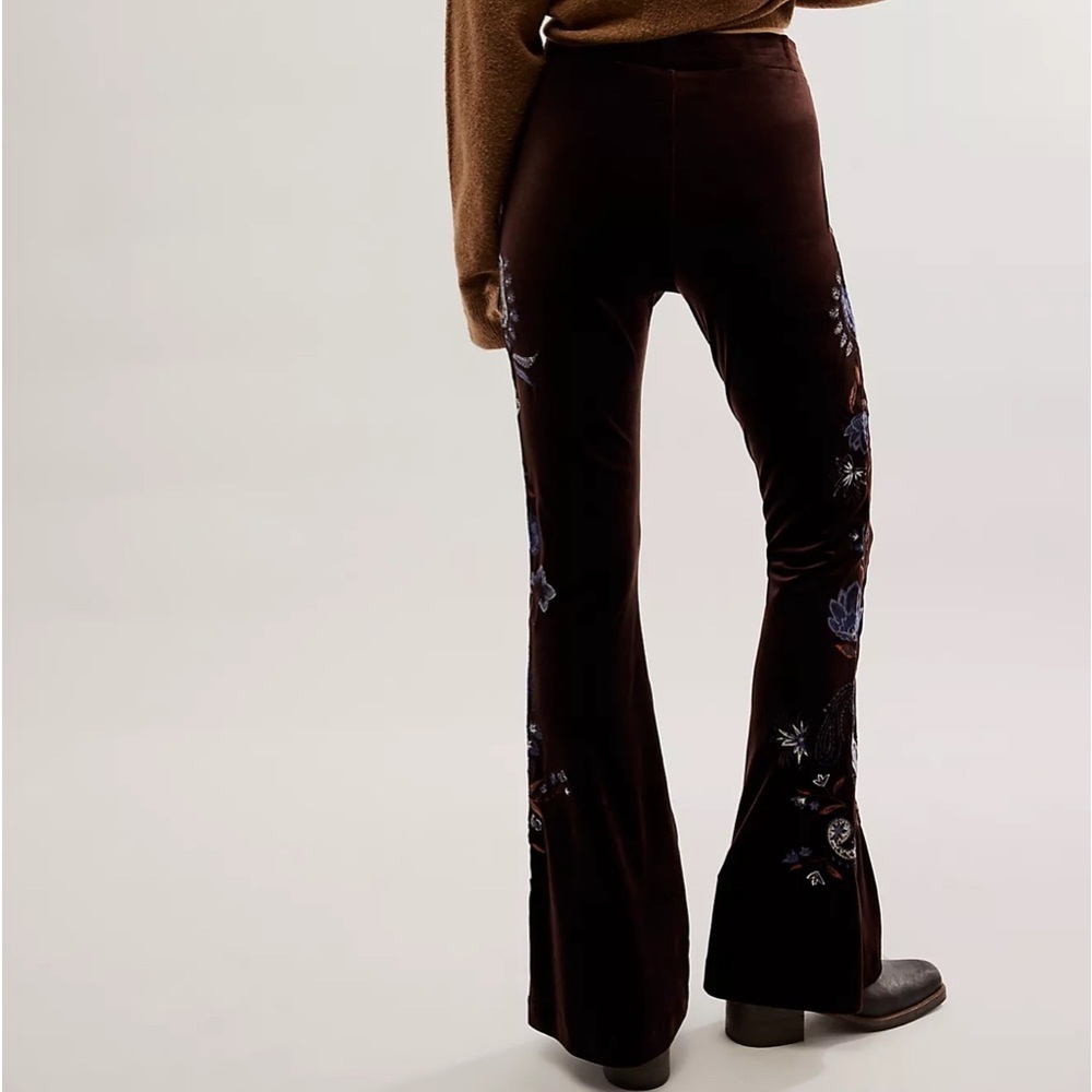 NWT Driftwood Farrah Velvet Pull-On Flare Pants - Picture 2 of 5